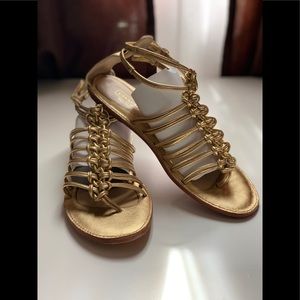 COACH GILIAN METALIC GOLD GLADIATOR